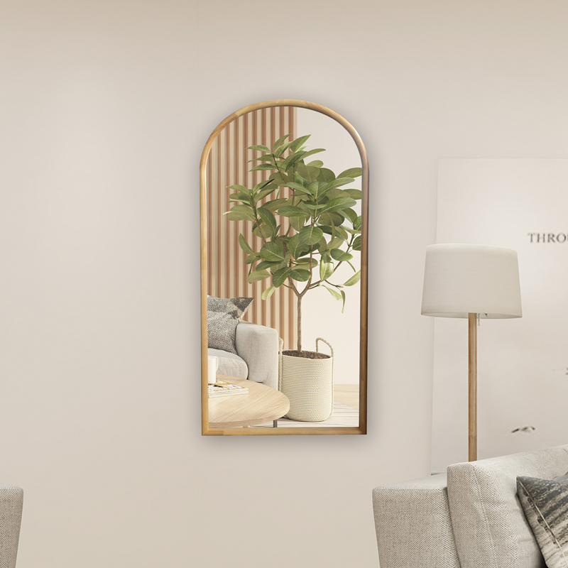 large oak framed mirror